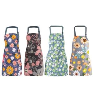 4 Paquetes de Delantales Florales, Delantal Cocina Mujer, D…