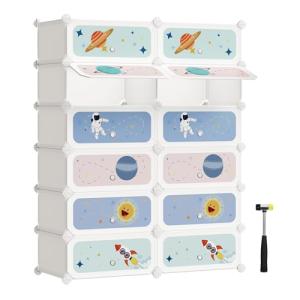 SONGMICS Estantería Modular Infantil de 12 Cubos, Zapatero…