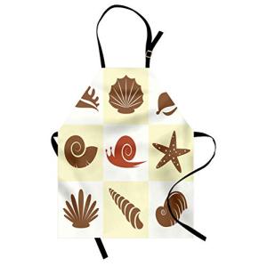 ABAKUHAUS Caracol Delantal de Cocina, Las ostras acuática y…