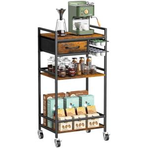 Housolution Mueble Bar de Café Móvil de 4 Pisos con Almacén…