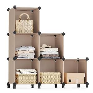 SONGMICS Estantería Modular de 6 Compartimentos, Organizado…