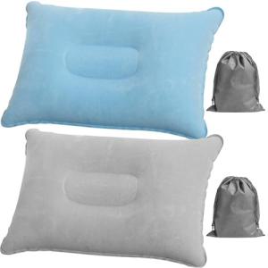 Amexo 2 almohadas hinchables para acampar, cómodas almohada…