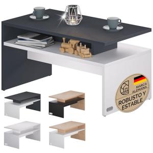 CASARIA® Mesa de Centro Sacramento 95x55x50cm Mesita Auxili…