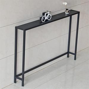 Mesa de sofá moderna minimalista negra para espacios pequeñ…