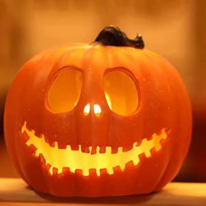 Nuziku Linterna Jack O de Halloween, luces artificiales de…