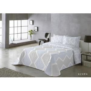 BOHEME Colcha Estampada Reversible Azura Azul. Colcha Cama…