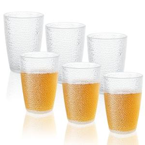 MUXHEL 6 vasos irrompibles para camping, 350 ml, apilables,…