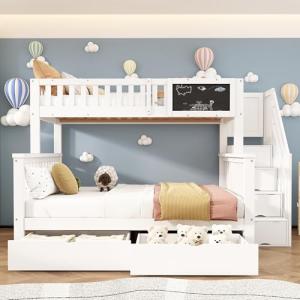 Moimhear Litera para niños, cama doble, 90 x 200 cm 140 x 2…
