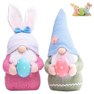 SRunDe 2 Piezas Gnomos de Pascua,Decoración Primavera Gnomo…