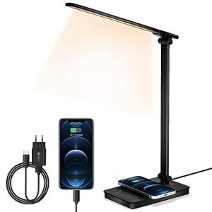 ZOVHYYA Lámpara De Escritorio Led Con Cargador Inal Mbrico…