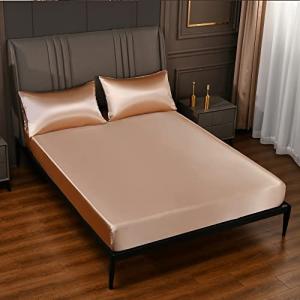 Chickwin Seda Satinada Sábana Bajera Ajustable Colchones, S…