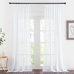 PONY DANCE Cortinas Cocina Largas para Ventanas 2 Piezas Co…