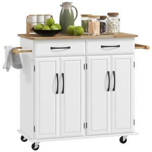 HOMCOM Isla de Cocina Carrito de Cocina Mueble Auxiliar de…