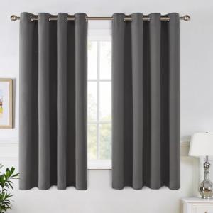 MIULEE Cortinas Salon Cortas Opacas 2 Piezas, Gris Cortinas…