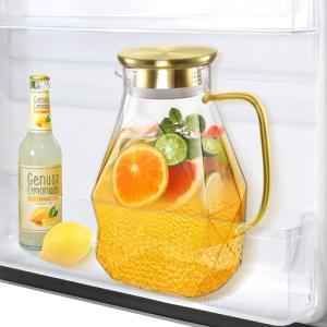 ecooe Jarra de Agua de Cristal 1,8 Litros Jarra de Vidrio P…