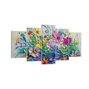 ARTTOR Cuadros Decoracion Salon Flores Los Colores Empasto…