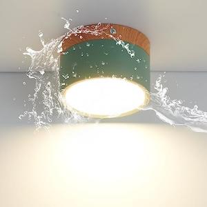 Schindora Luz de techo LED, punto de decoración de madera m…