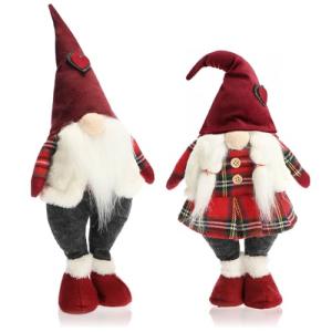 com-four® 2X Gnomos navideños Premium - Figuras enanas como…