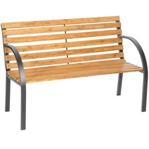 TecTake® Banco de Jardín Exterior, Madera Lacada y Hierro F…