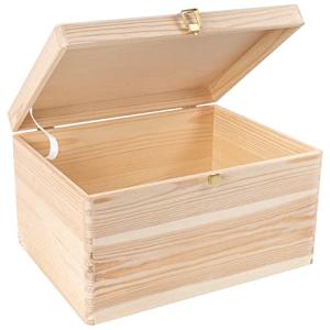 Creative DECO Pequeña Caja de Madera con Llave