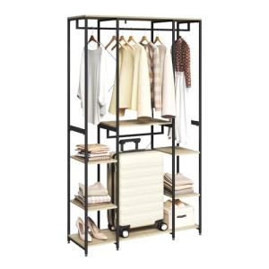 WOLTU Perchero Armario Burro Ropa Perchero Zapatero con 6 E…