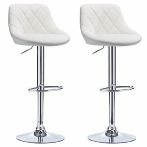 WOLTU 2X Taburete de Bar con Respaldo Cuero Sintético Tabur…