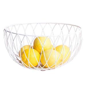 OQHAIR Cesta de Frutas Tejida de Malla de Hierro Grande y C…