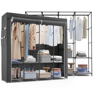 Newlux - Armario de Tela (170x45x167cm) Canvas V170, 4 Barr…