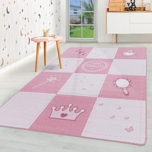 HomebyHome Alfombra para niños Pila Corta Diseño de la Prin…