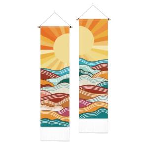 PLIGREAT Paquete de 2 tapices bohemios de amanecer abstract…