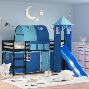 Festnight Litera con Tobogán, Torre, Túnel y Cortinas, Cama…