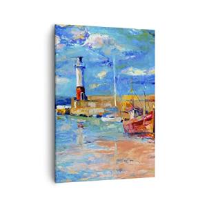 ARTTOR Lienzos decorativos faro mar Cuadro Sobre Lienzo Mod…