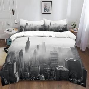 Horizonte De La Ciudad De Nueva York Edificios En Blanco Y…