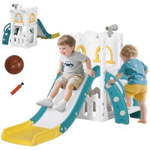 AIYAPLAY Tobogán Infantil 5 en 1, Tobogán para Niños de 1-3…