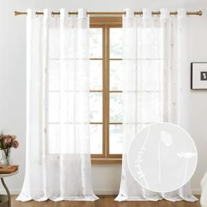 Deconovo Cortinas Salon Semitranslucidas para Dormitorio Es…