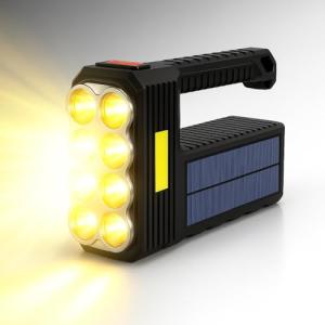 Mega Power - Linterna solar de mano de 8 LED, linterna port…