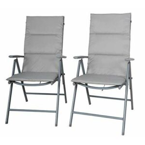 Chicreat Silla de camping plegable tapizada, set de 2 Plate…