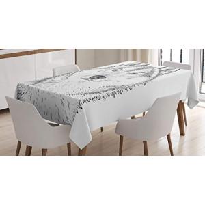 ABAKUHAUS Animal Mantele, Maderas Animal Lobo, Estampado co…