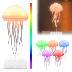 LED Jellyfish Light Lamp, Lamparitas Mesita Noche, Luz Bebe…