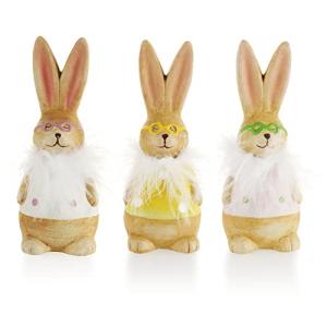 com-four® 3X Conejito Decorativo con Gafas - Coloridos Cone…