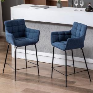 chairus Taburetes de Bar Juego de 2 con Reposabrazos Tabure…