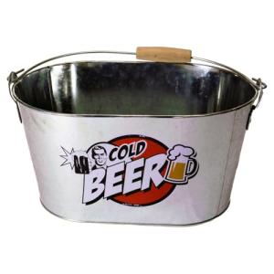 Ootb Cubo de Metal Ovalado, Cold Beer, con asa y Manilla de…