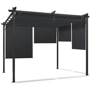 IDMarket – Pergola edición especial techo retráctil 3x3 M y…