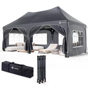 VOUNOT Carpa Plegable Gazebo 3x6m con Laterales, Cenador Im…