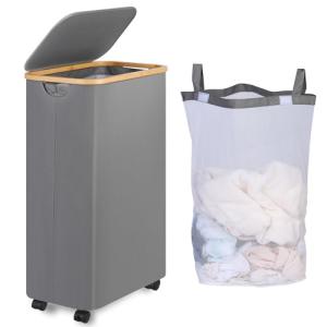 iEGrow Cesto Ropa Sucia 75L con Tapa, Cesto Ropa con Ruedas…