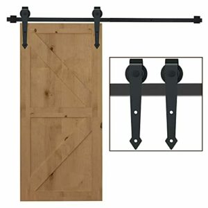 HOMCOM Herraje para Puerta Corredera 200 cm Tipo Flecha Kit…