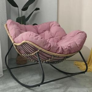 Papasan mecedora para patio al aire libre con cojín acolcha…