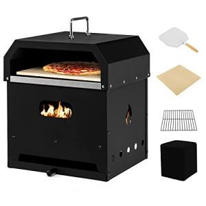 COSTWAY Horno de Pizza Exterior 4 en 1, Horno Desmontable d…