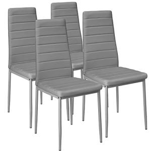 tectake® sillas de comedor acolchadas, funda de cuero sinté…