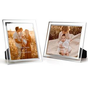Giftgarden Marcos de Fotos 15x20 de Vidrio para la Mesa, Ma…